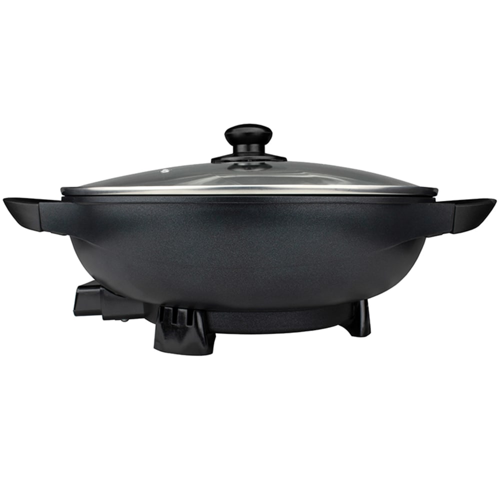 Brentwood Non-Stick Flat Bottom Electric Wok Skillet,