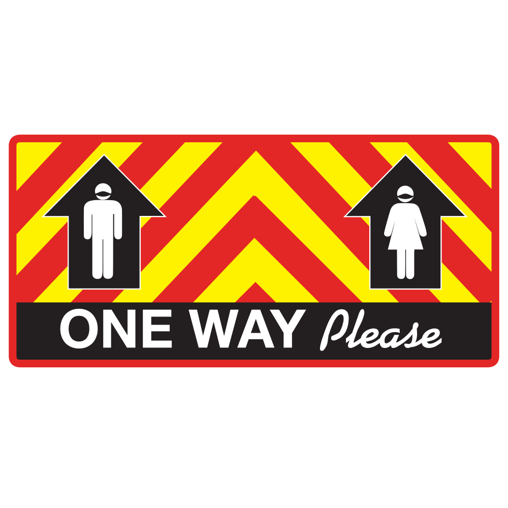 Alliance Adhesive Social Distance Labels, 8" x 17",