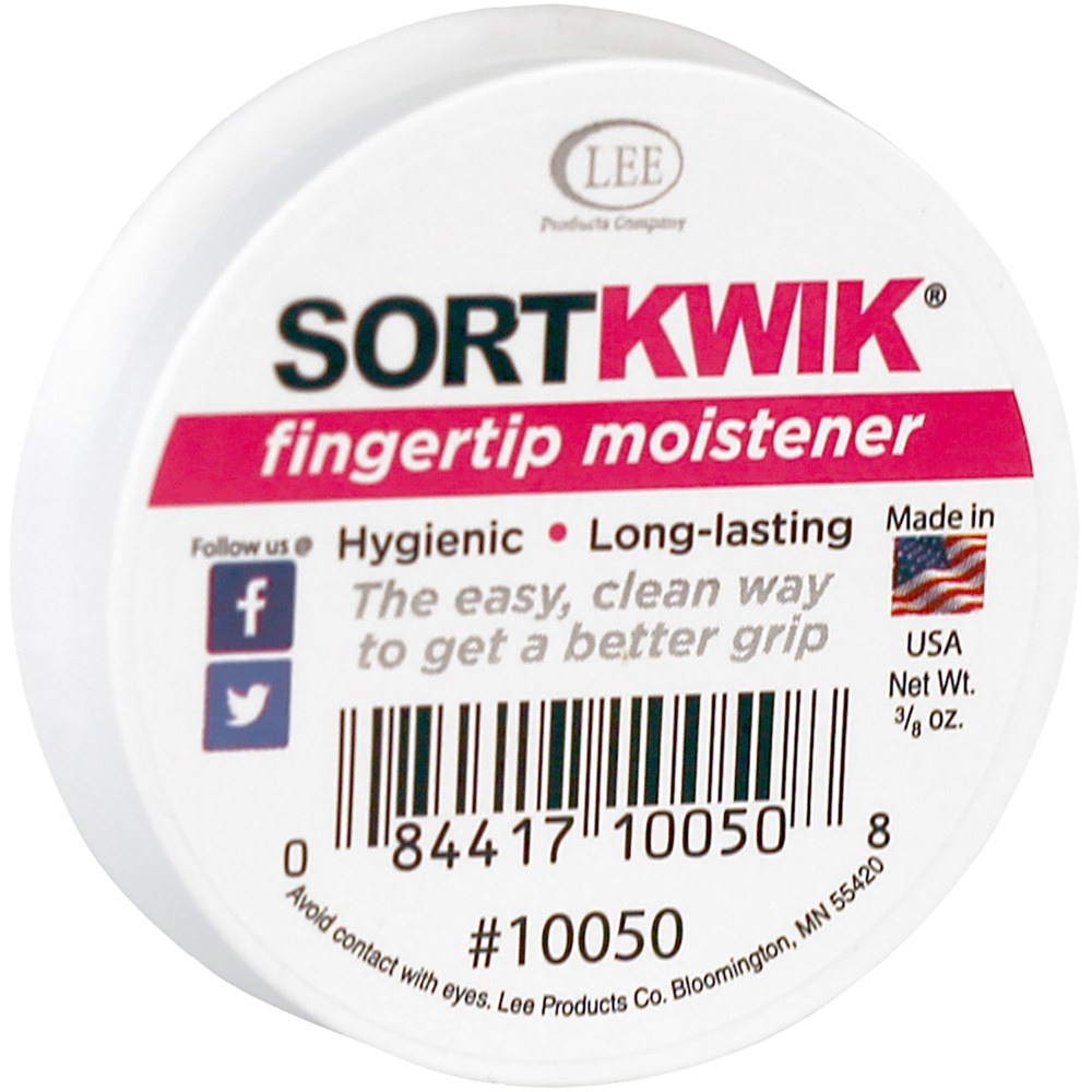 Lee® Sortkwik™ Hygienic Fingertip Moistener, 50% Recycled, 3/8