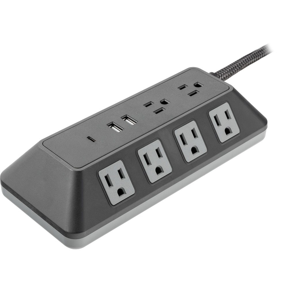 GE UltraPro Adapt 10-Outlet Surge Protector, 4&#x27;, Black