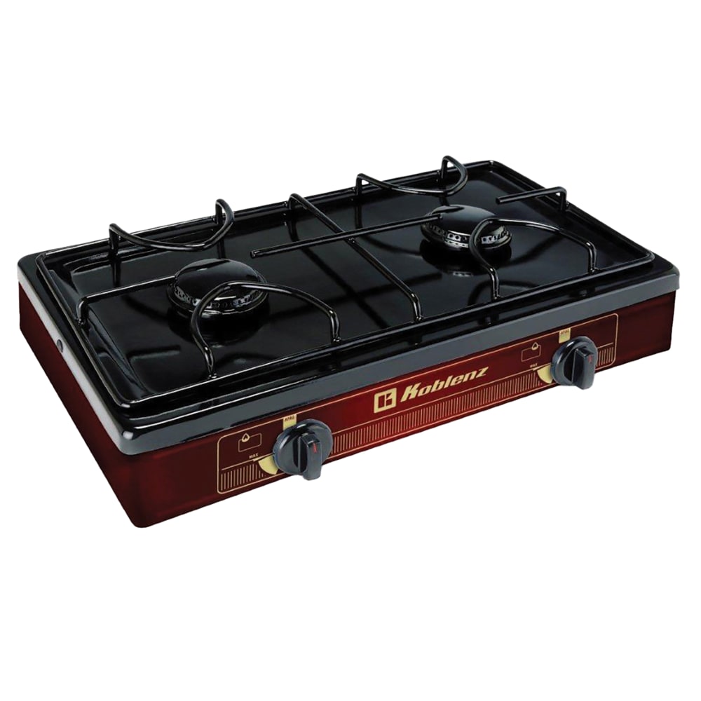 Koblenz® 2-Burner Outdoor Gas Stove Top, Red/Black
