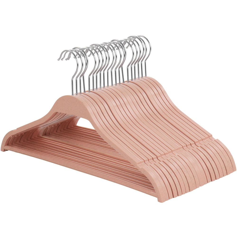 Elama Home Coat Hangers, Pink, Pack Of 20