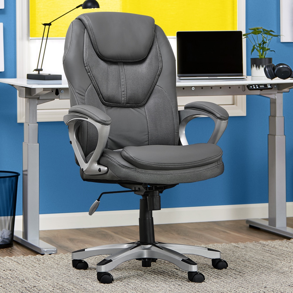 Serta® Amplify Bonded Leather/Mesh High-Back Office Chair,