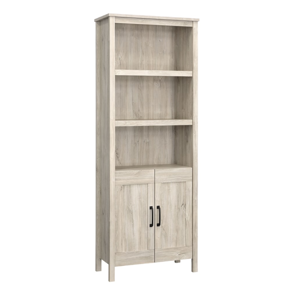 Sauder Select 72"H 5-Shelf Bookcase With Doors, Chalk