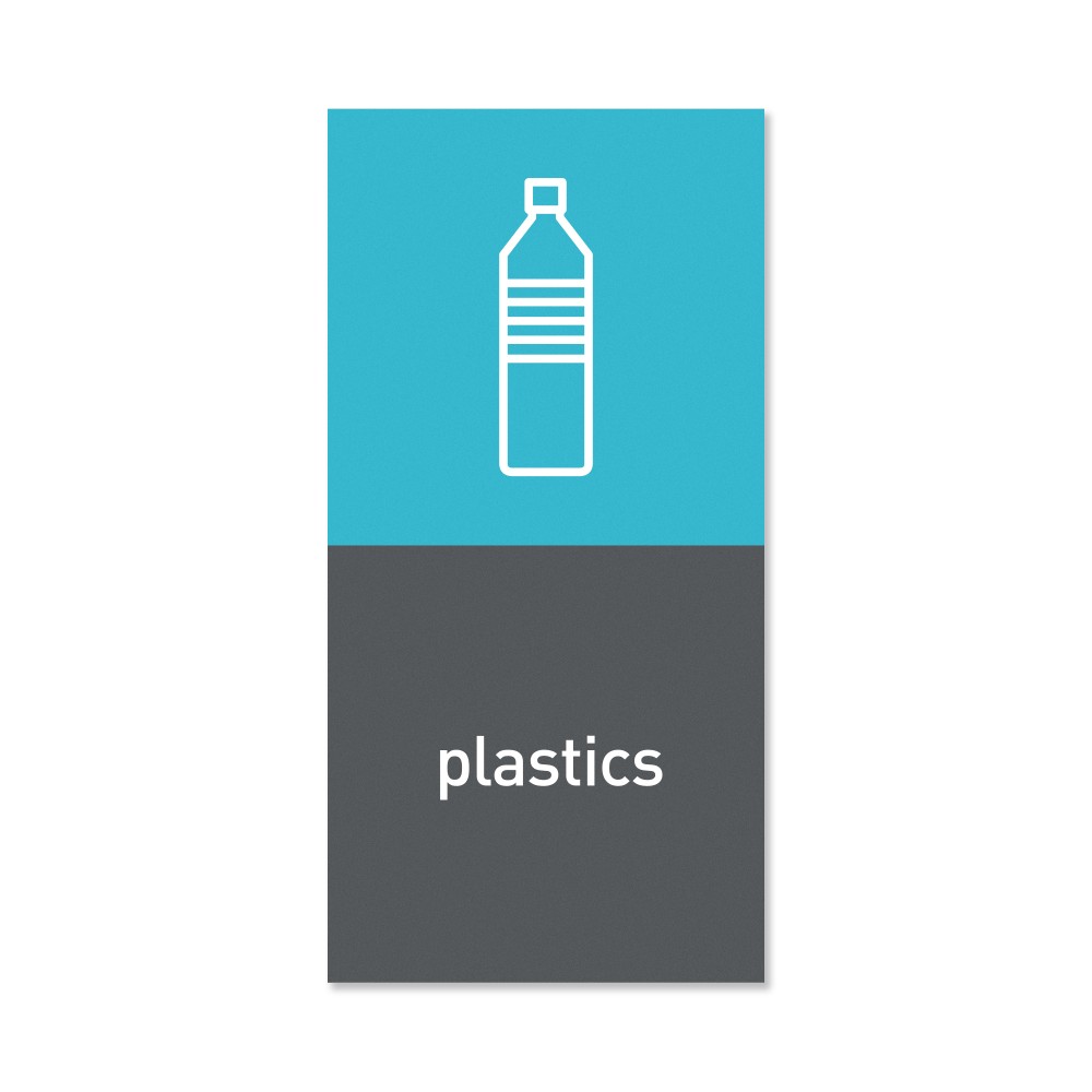 simplehuman Magnetic Plastic Trash Label, 4" x 8",