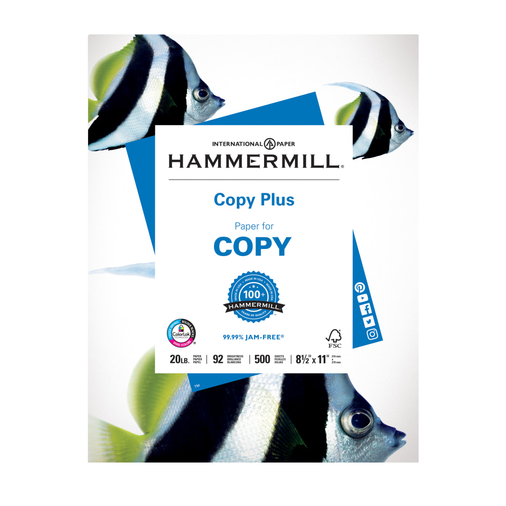 Hammermill® Multi-Use Printer & Copy Paper, 1 Ream,