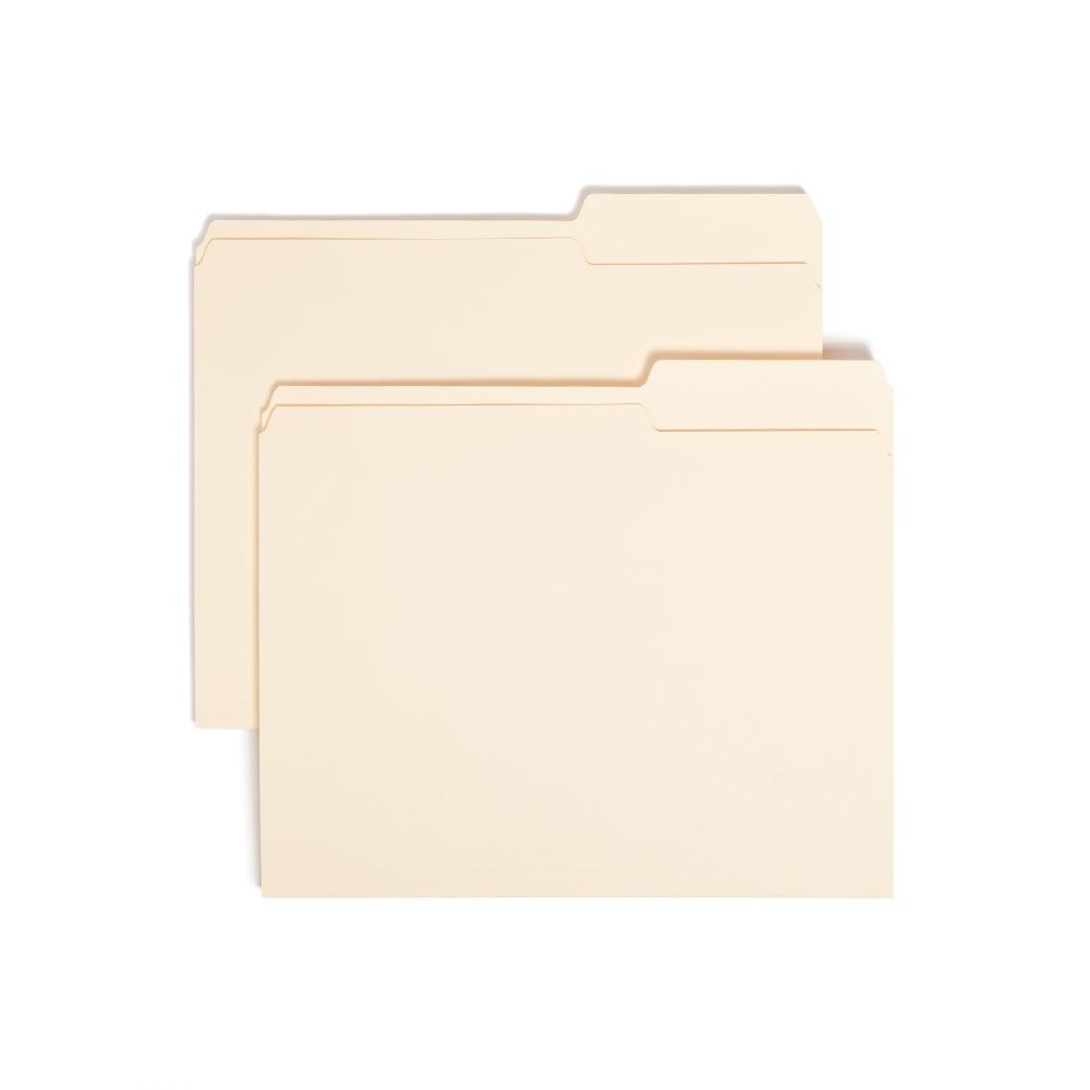 Smead® Manila File Folders, Letter Size, 10% Recycled,