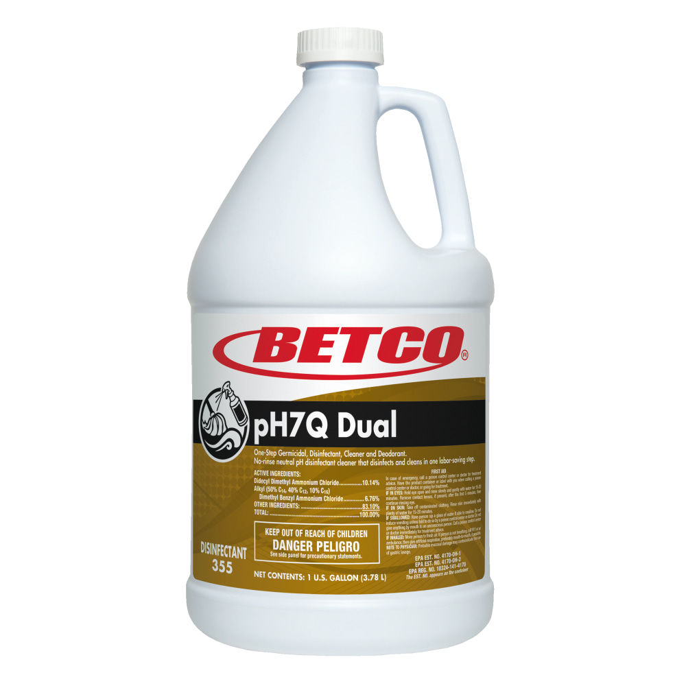 Betco® pH7Q Dual Multi-Purpose Cleaner, Pleasant Lemon Scent,