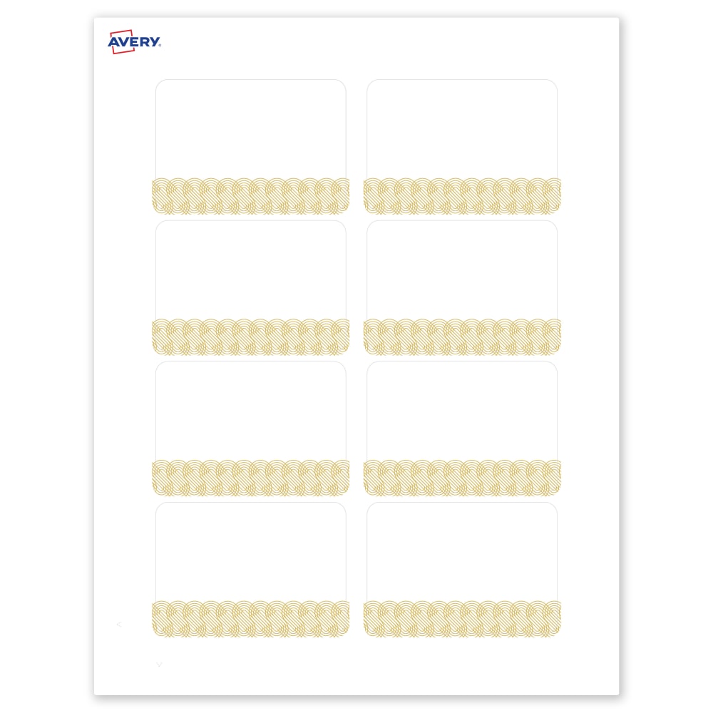 Avery® Printable Adhesive Name Badges With Preprinted Designs,