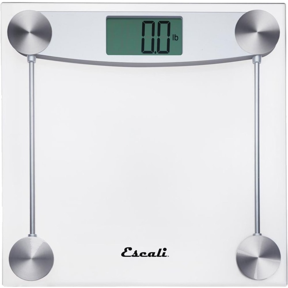 Escali Square Clear Glass Bathroom Scale - 400