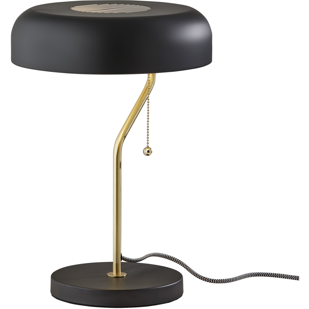Adesso® Timothy Table Lamp, 17"H, Black Shade/Black &