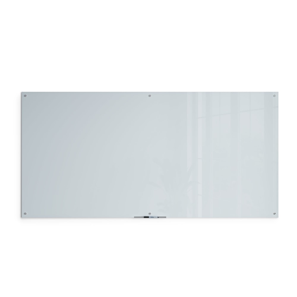 U Brands® Non-Magnetic Glass Dry-Erase Board, 96" X