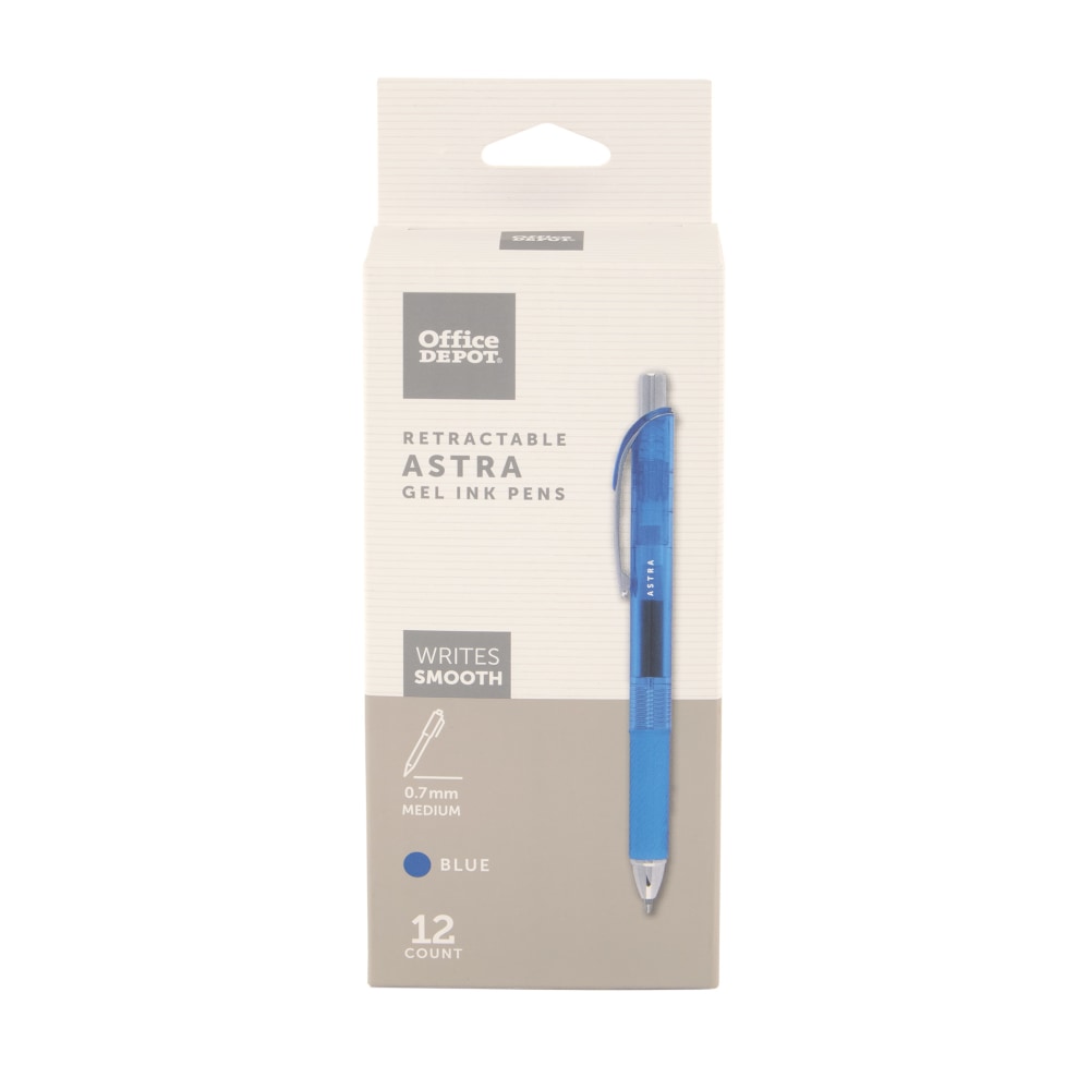 Office Depot® Brand Astra Retractable Gel Ink Pens,