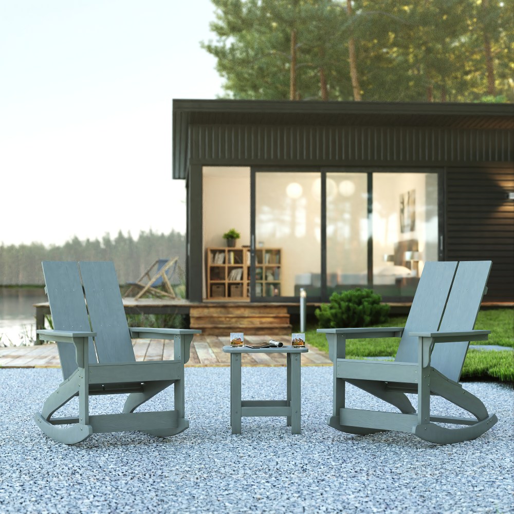 Flash Furniture Finn 3-Piece Modern Commercial Grade All-Weather