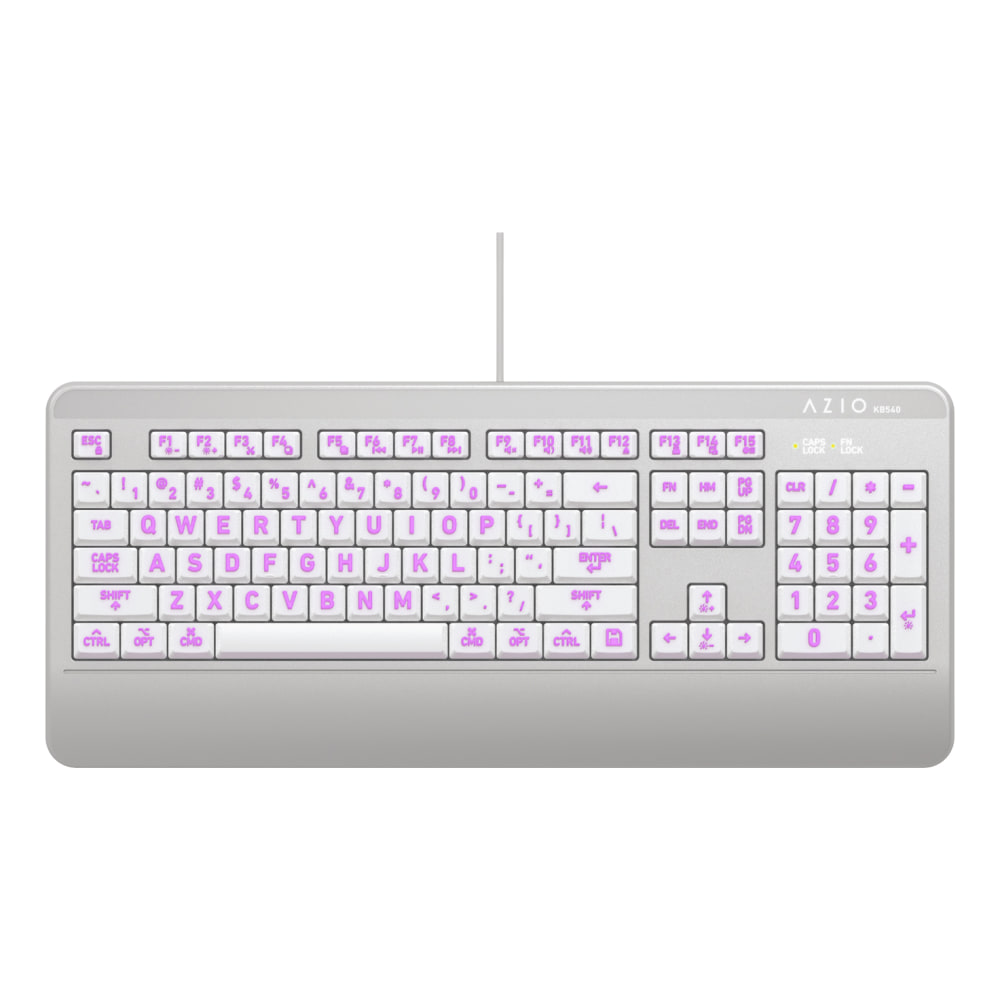 Azio KB540 USB Backlit Keyboard With Antimicrobial Protection