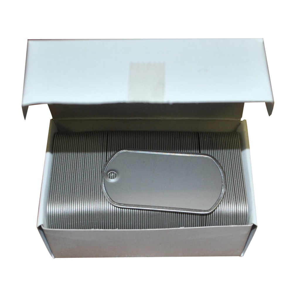 BMC Dog Tags With Rolled Edge, 1-1/8" x