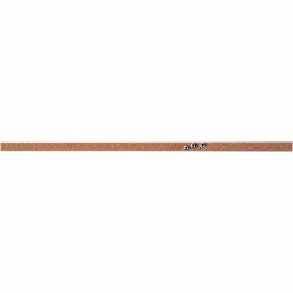 Lorell® Cork Bulletin Board Bar, 48", Silver Aluminum