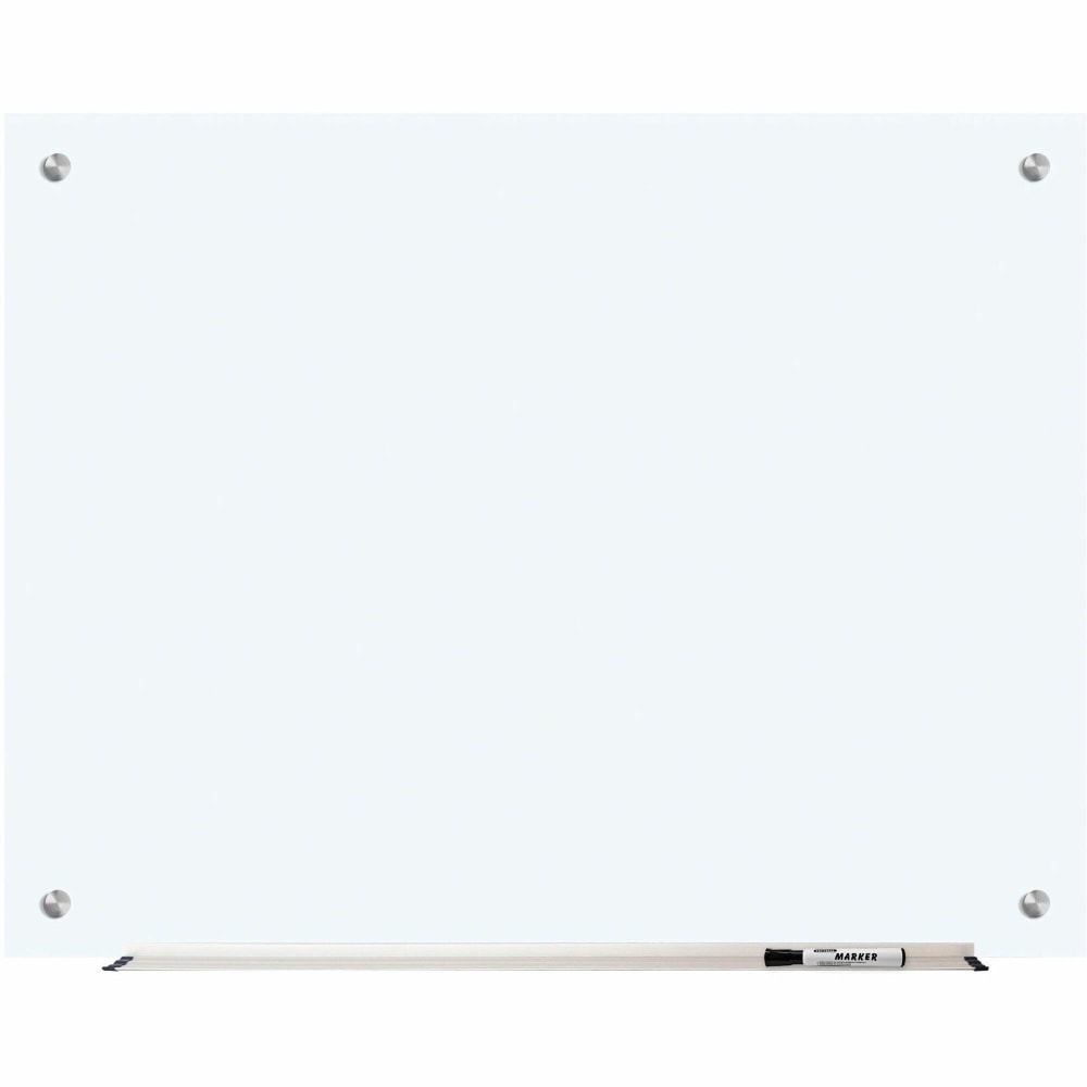 Lorell® Non-Magnetic Unframed Dry-Erase Glass Whiteboard,
