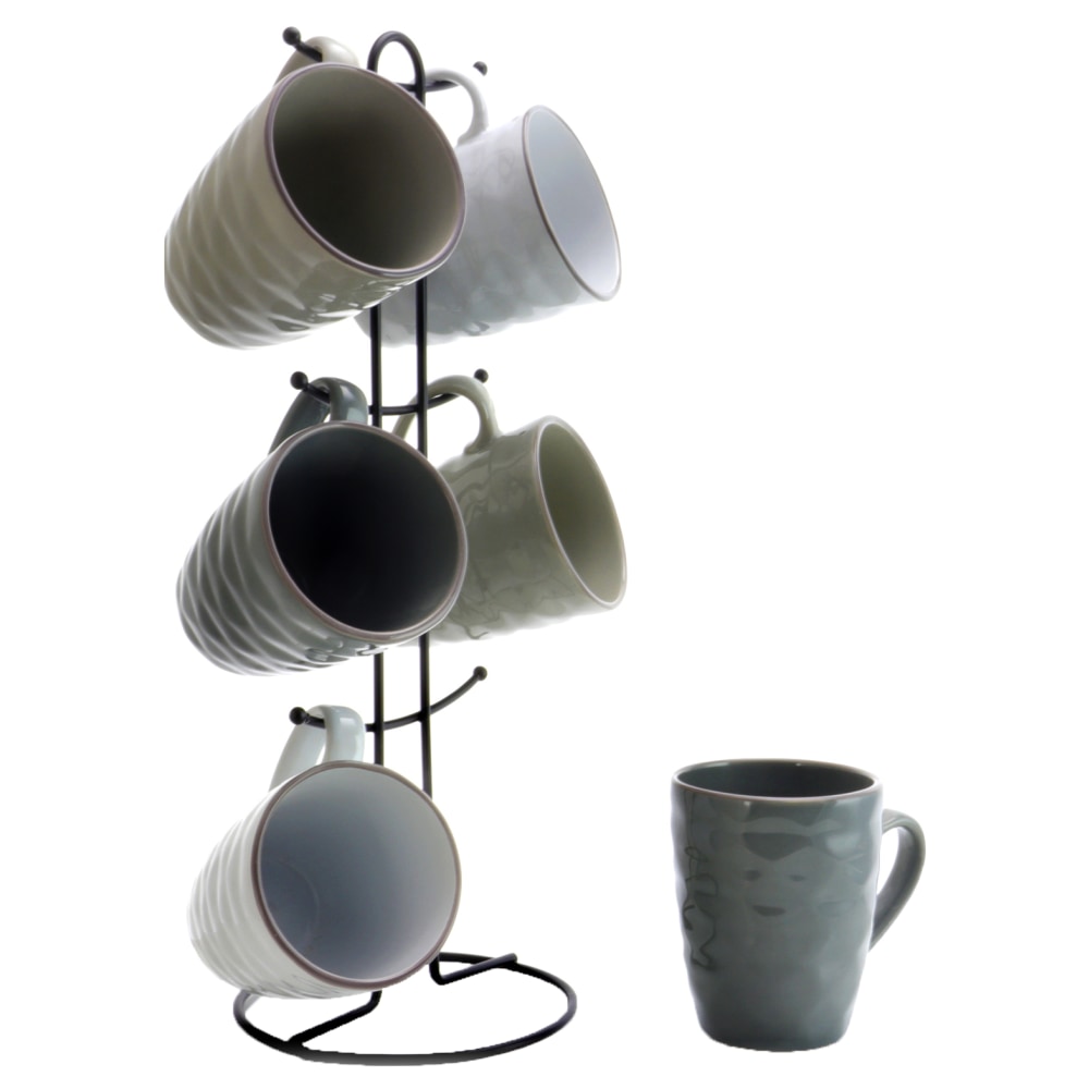 Elama Tahitian Waves 6-Piece 12-oz. Mug Set With