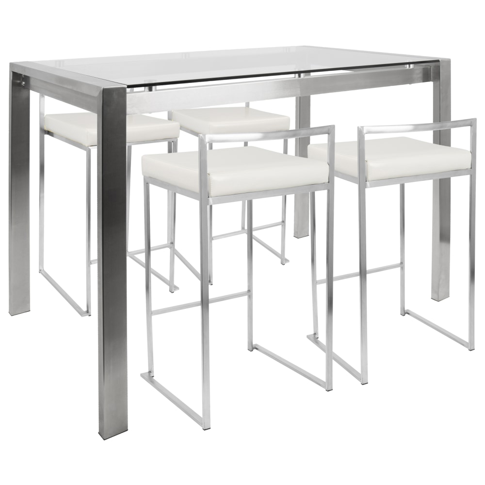 Lumisource Fuji Counter-Height Table With 4 Stools,