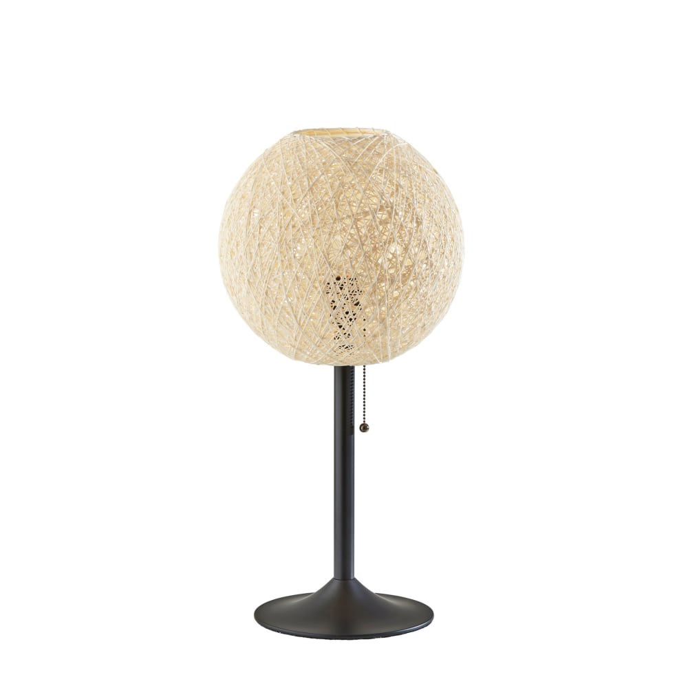 Adesso Havana Table Lamp, 24”H, Off-White Paper Rattan