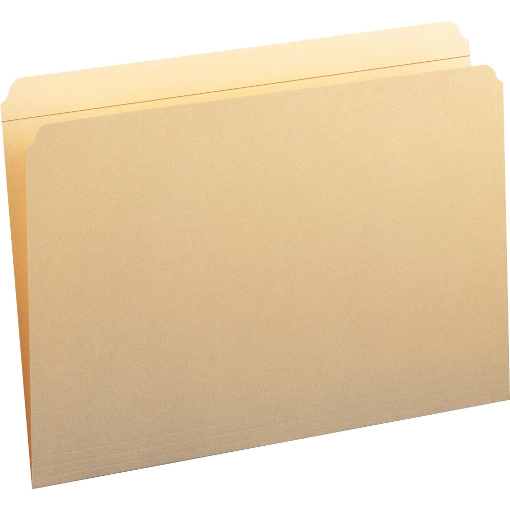 Smead® Manila Reinforced Tab Fastener Folders, Legal Size,