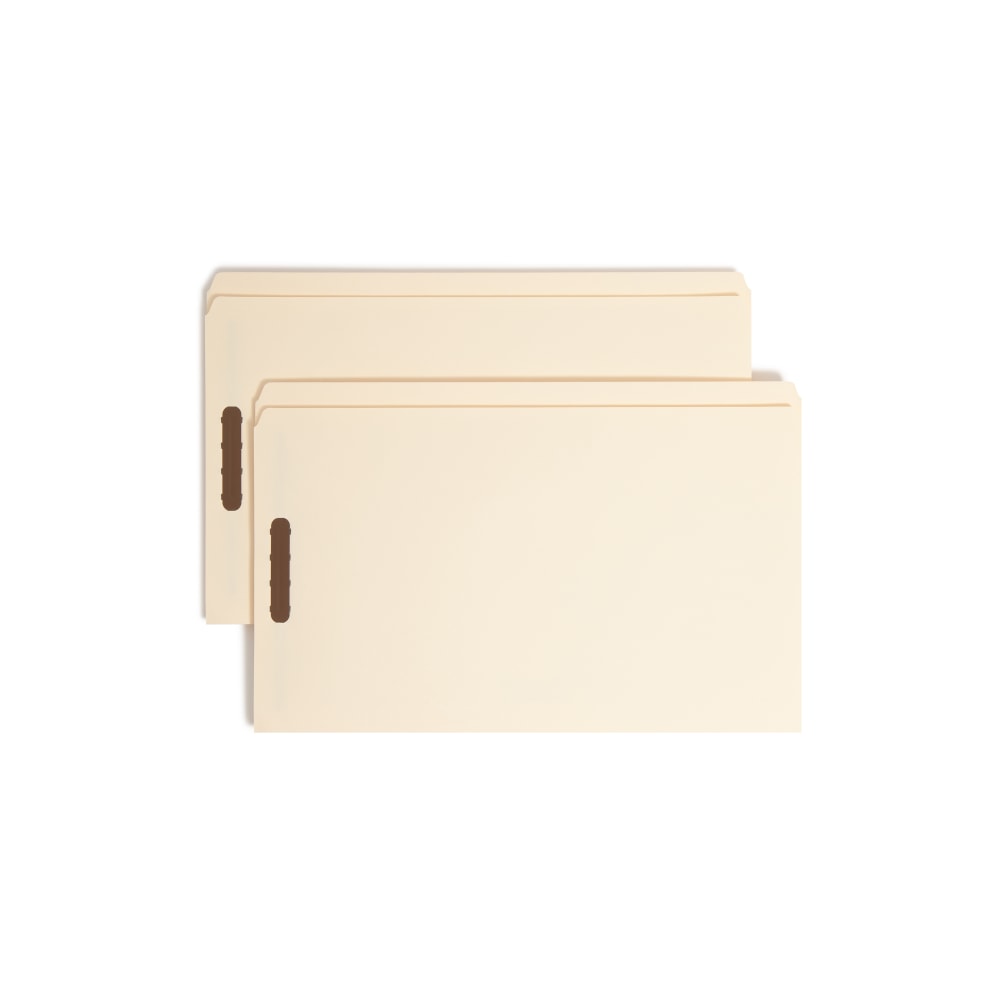 Smead® Manila Reinforced Tab Fastener Folders With Two