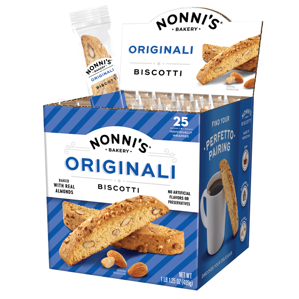 Nonni's Originali Biscotti Cookie Box, Box Of 25