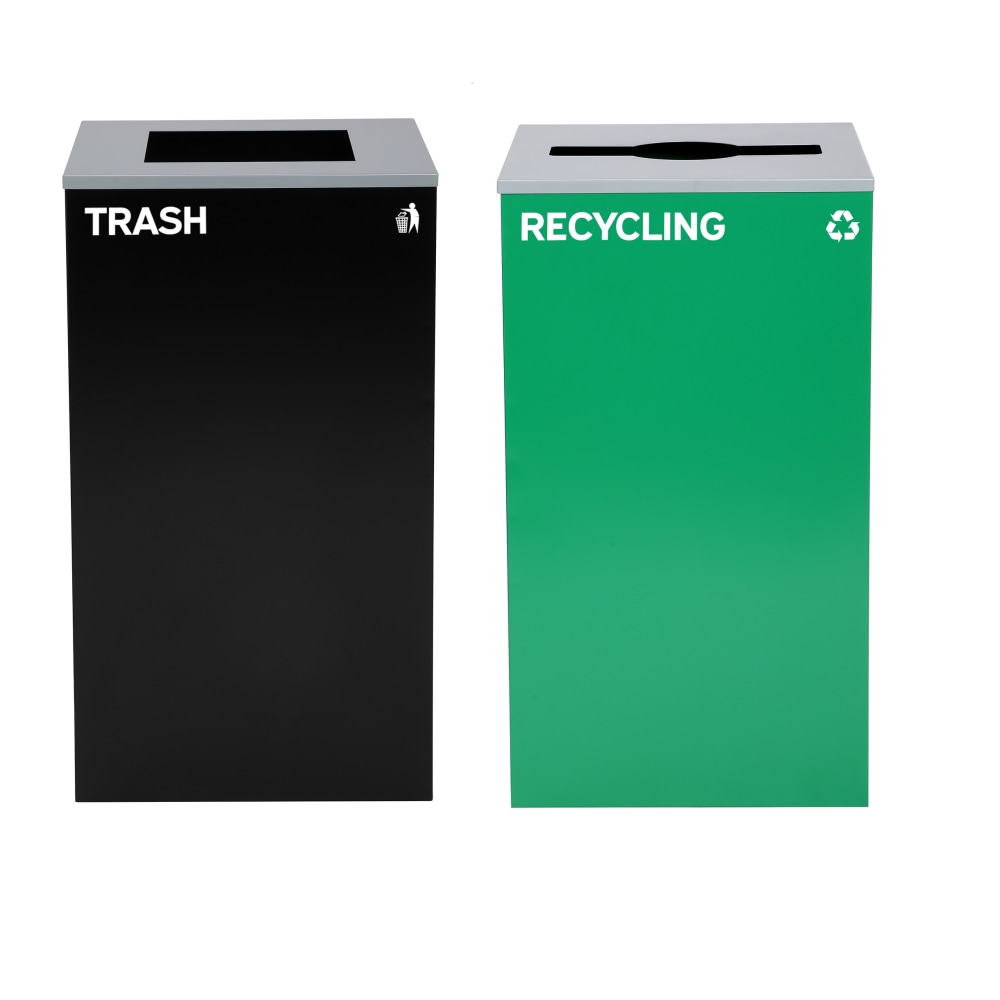 Alpine Industries Stainless-Steel Open Top Mixed Recycling And