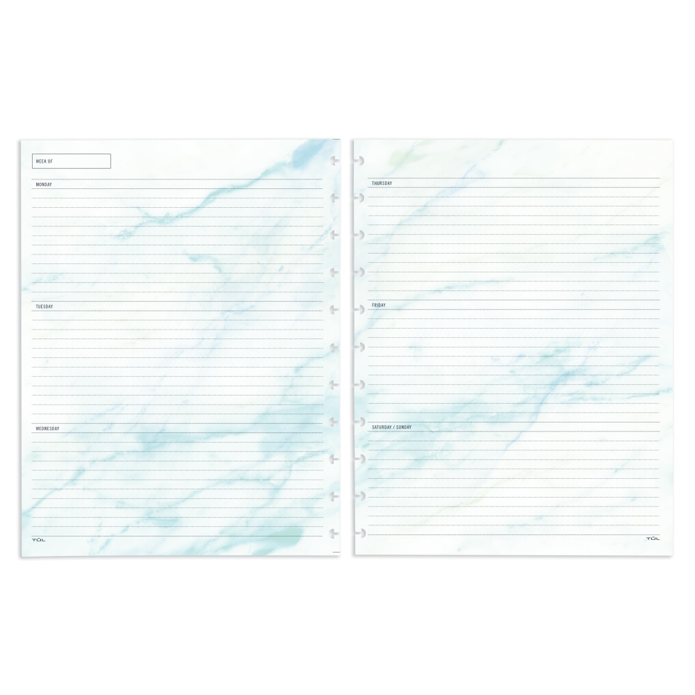 TUL® Discbound Undated Weekly/Monthly Refill Pages, Letter Size,