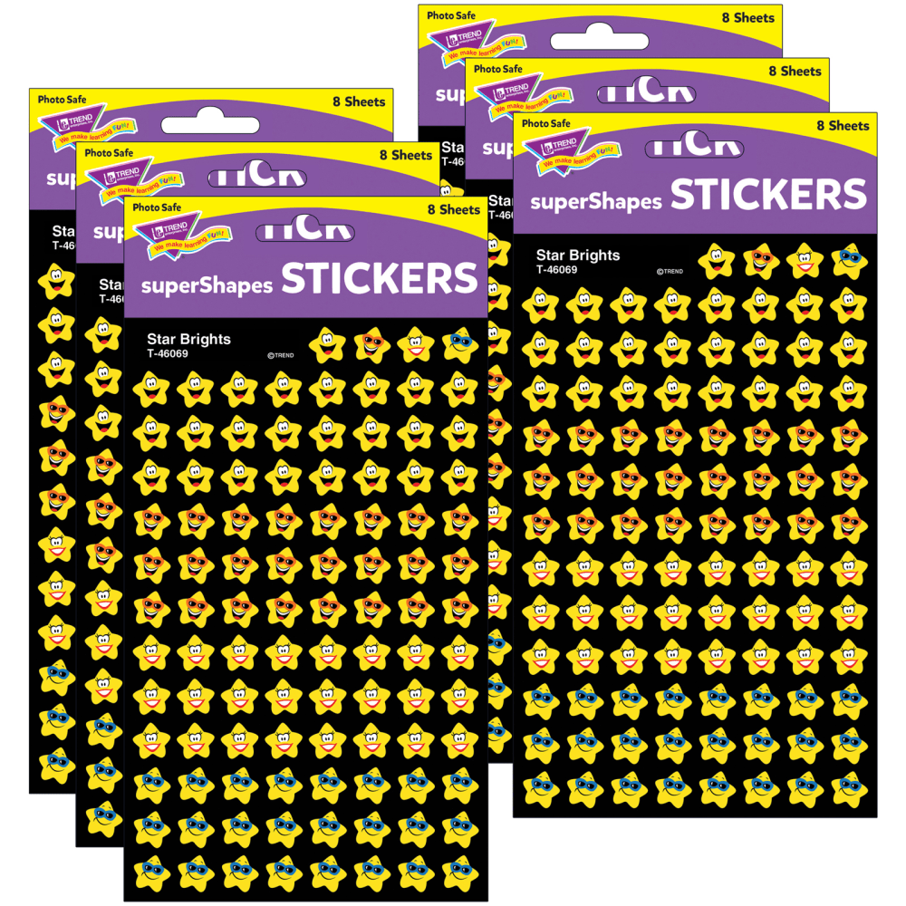 Trend superShapes Stickers, Star Brights, 800 Stickers Per