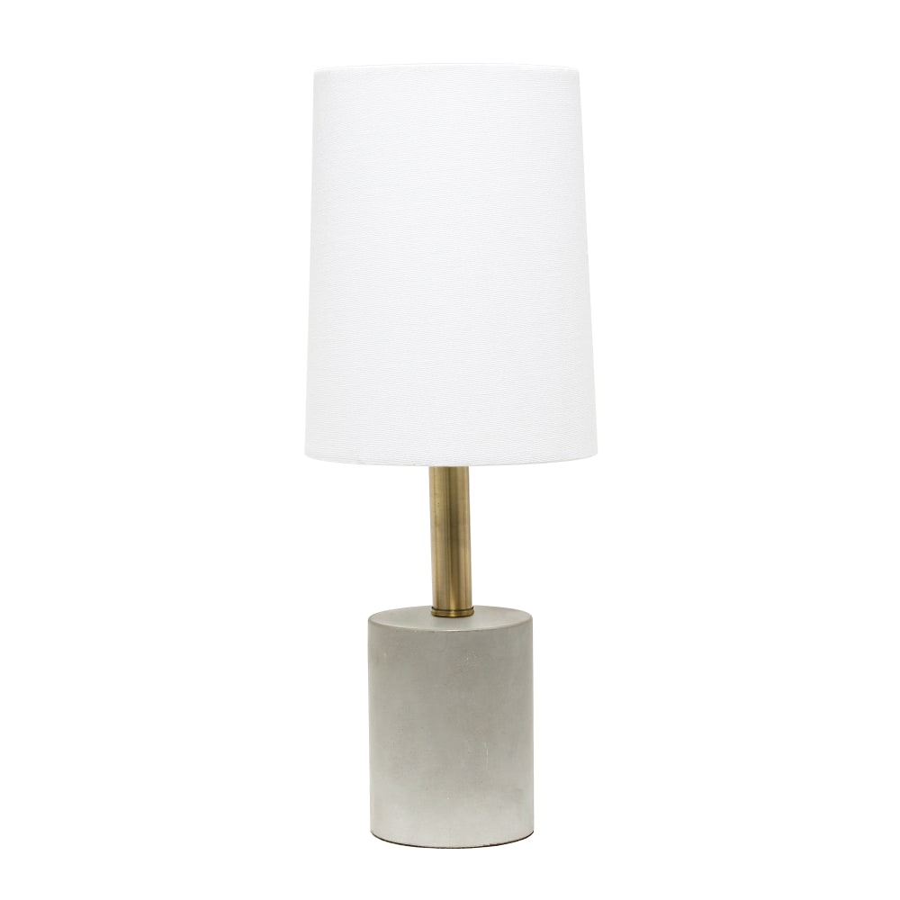 Lalia Home Antique Brass Concrete Table Lamp, 18-1/2"H,
