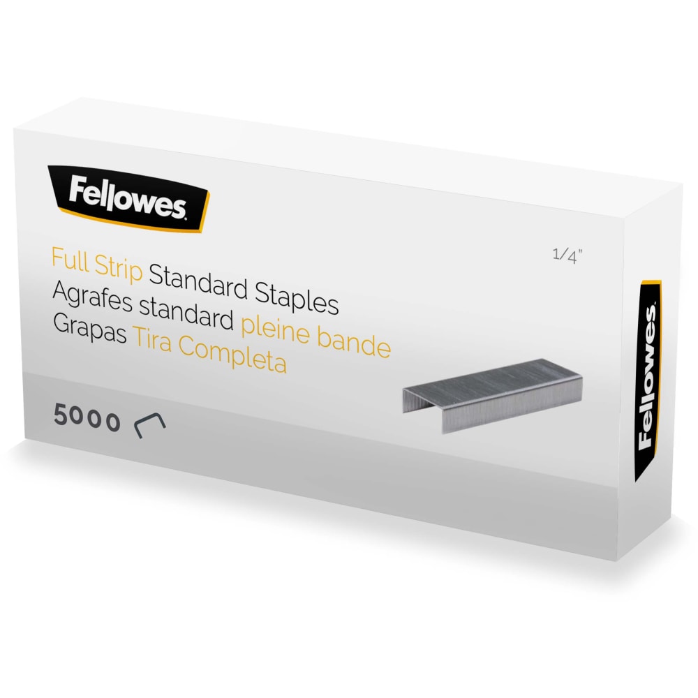 Fellowes® Standard Full-Strip Staples, 1/4", 5,000 Staples