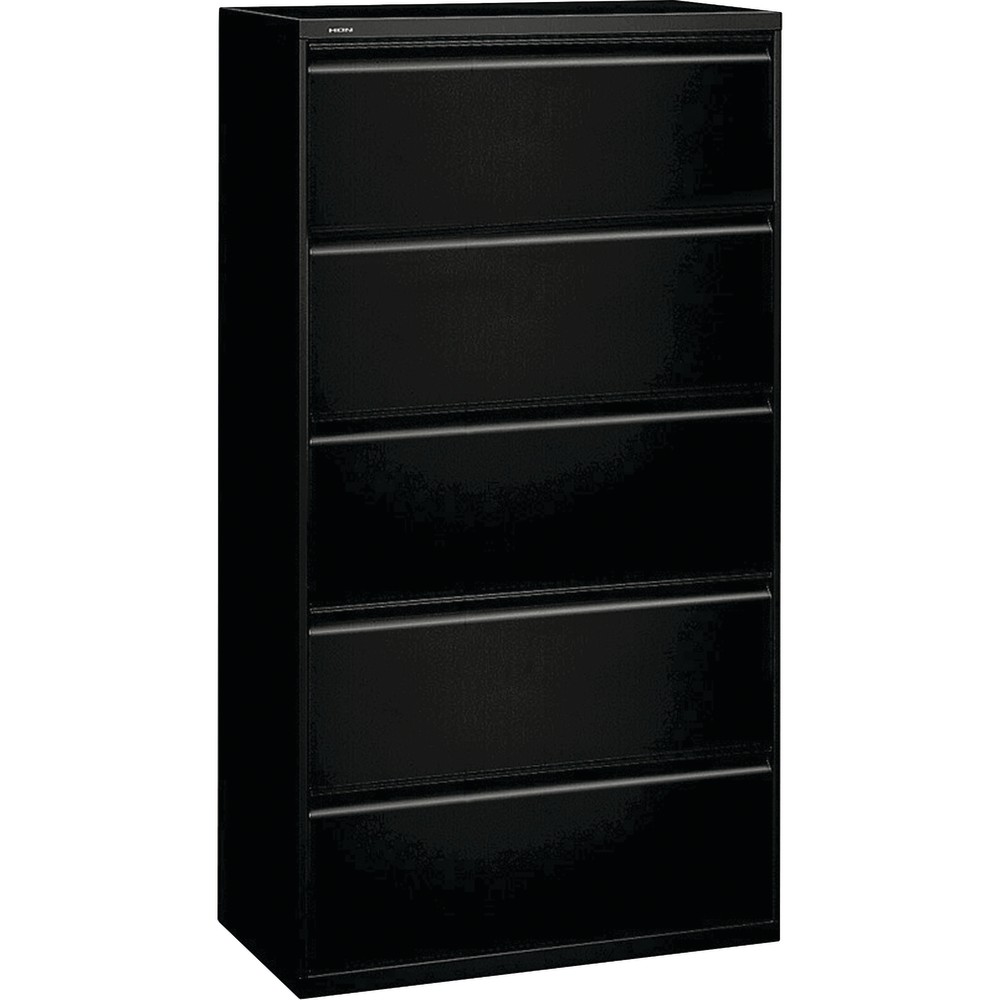 WorkPro 36 W x 18 58 D Lateral 4 Drawer File Cabinet Black