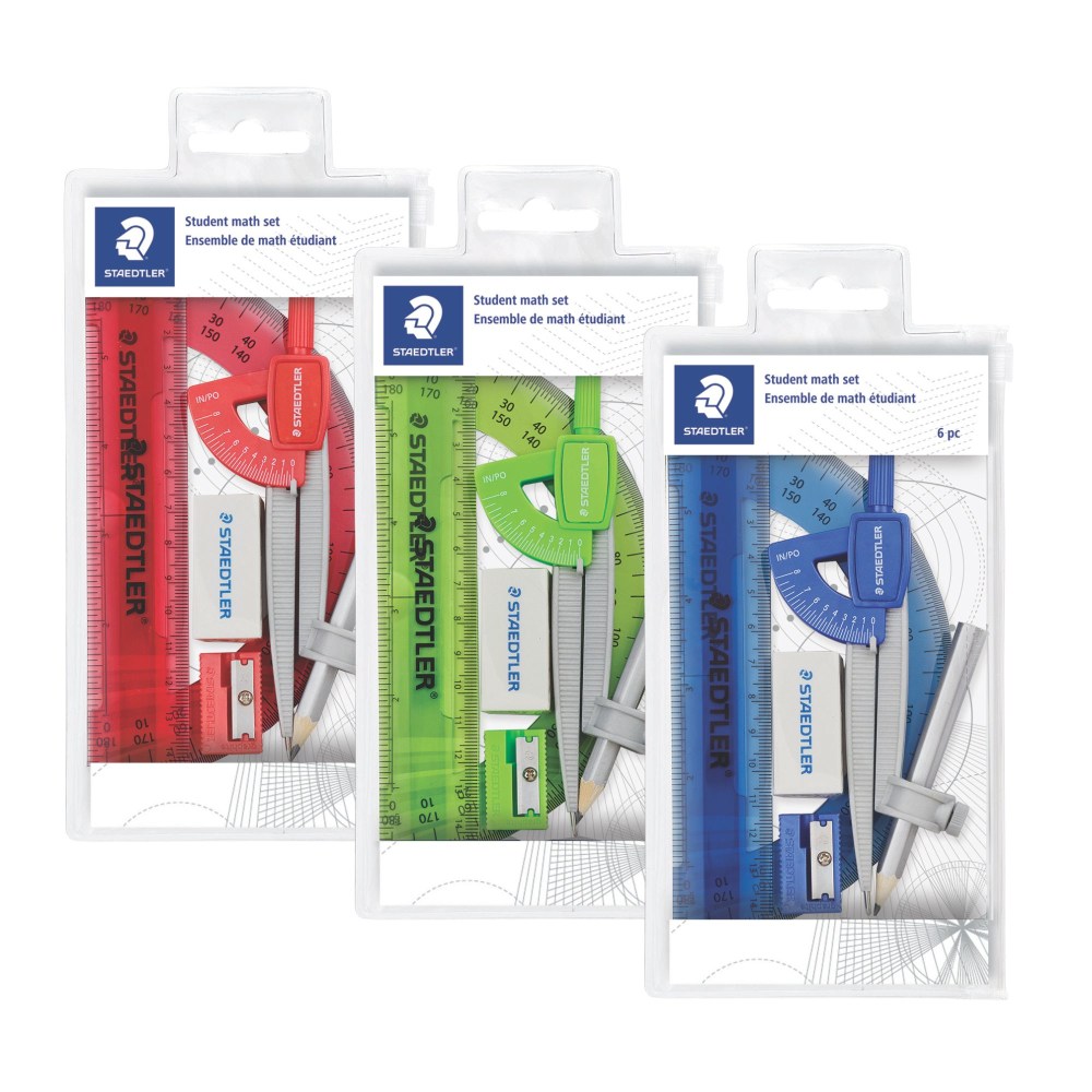 STAEDTLER 10 Piece Geometry Math Set with Metal Storage Tin