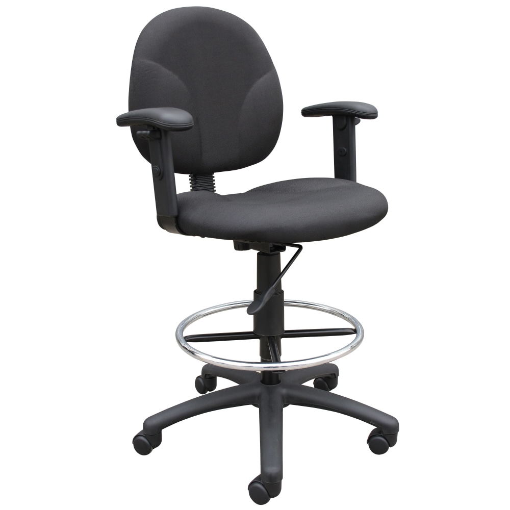 HON Volt 5705 Fabric Mid Back Stool Black - Office Depot