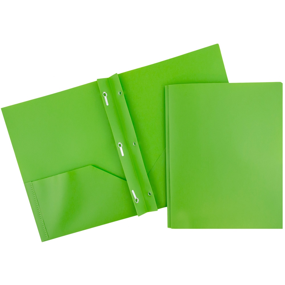 JAM Paper Heavy Duty 2 Pocket Plastic Presentation Folders 9 x 12