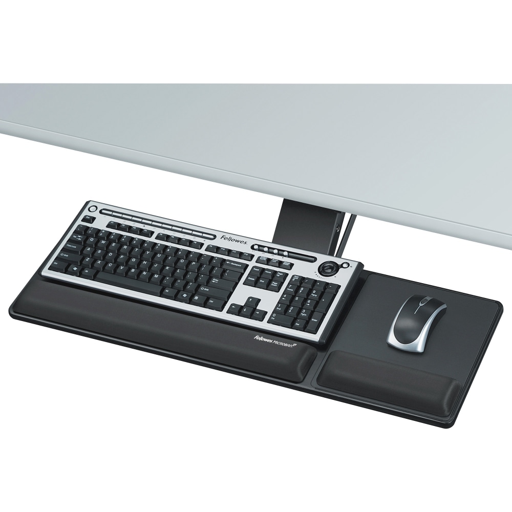 Fellowes Office Suites Underdesk Keyboard Tray BlackSilver Fellowes Office Suites Underdesk Keyboard Tray BlackSilver