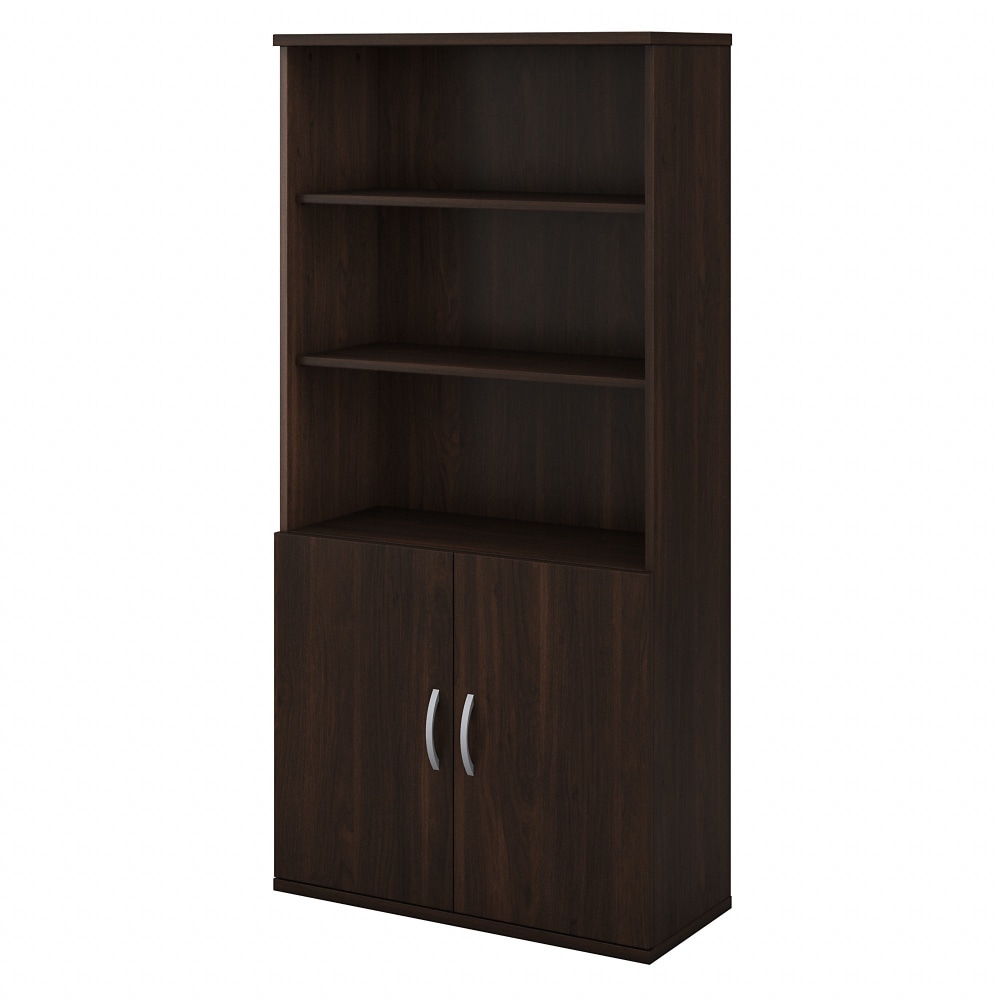 South Shore Axess 69 H 5 Shelf Narrow Bookcase Pure Black - Office