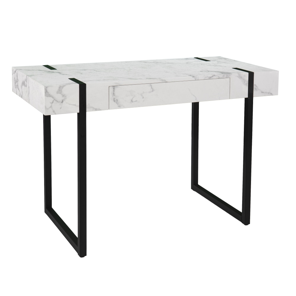 Holly Martin Helston 55 W Writing Desk With Drawers BlackGold Office Depot