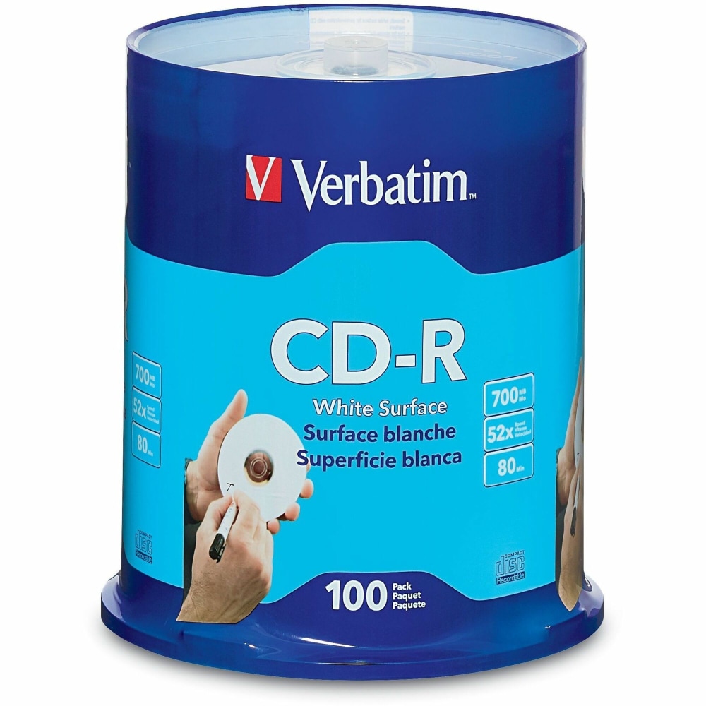 Verbatim DVD R Recordable Media With Spindle 4.7GB120 Minutes Pack