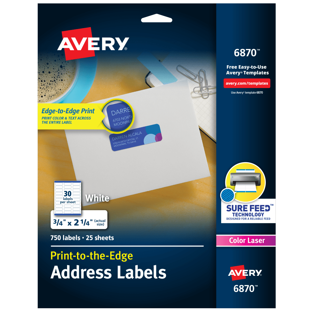 SKILCRAFT Permanent InkjetLaser Address Labels NSN5144903