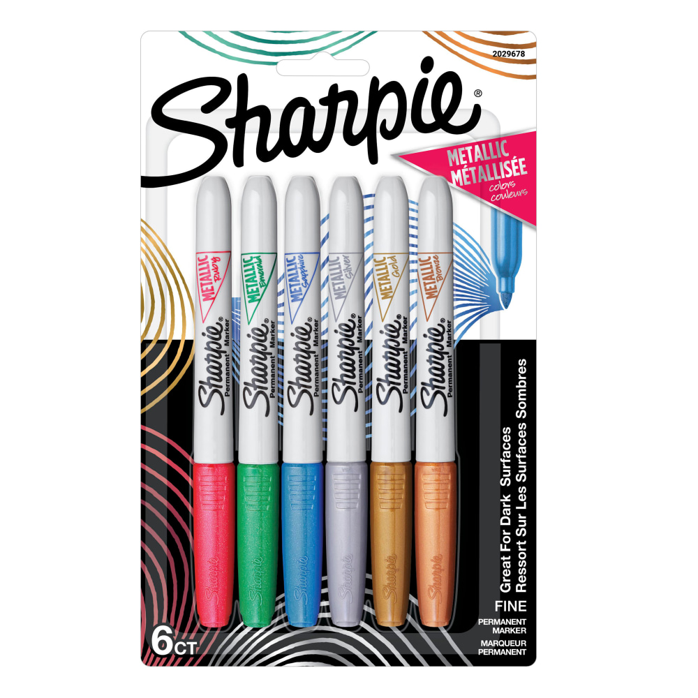 Sharpie Twin Tip Permanent Markers Assorted Basic Colors Pack Of 4