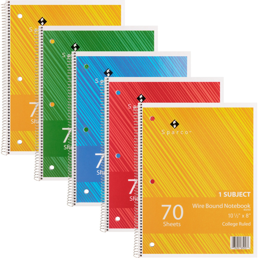 Five Star Wirebound Notebook 8 x 10 12 5 Subject Wide Ruled