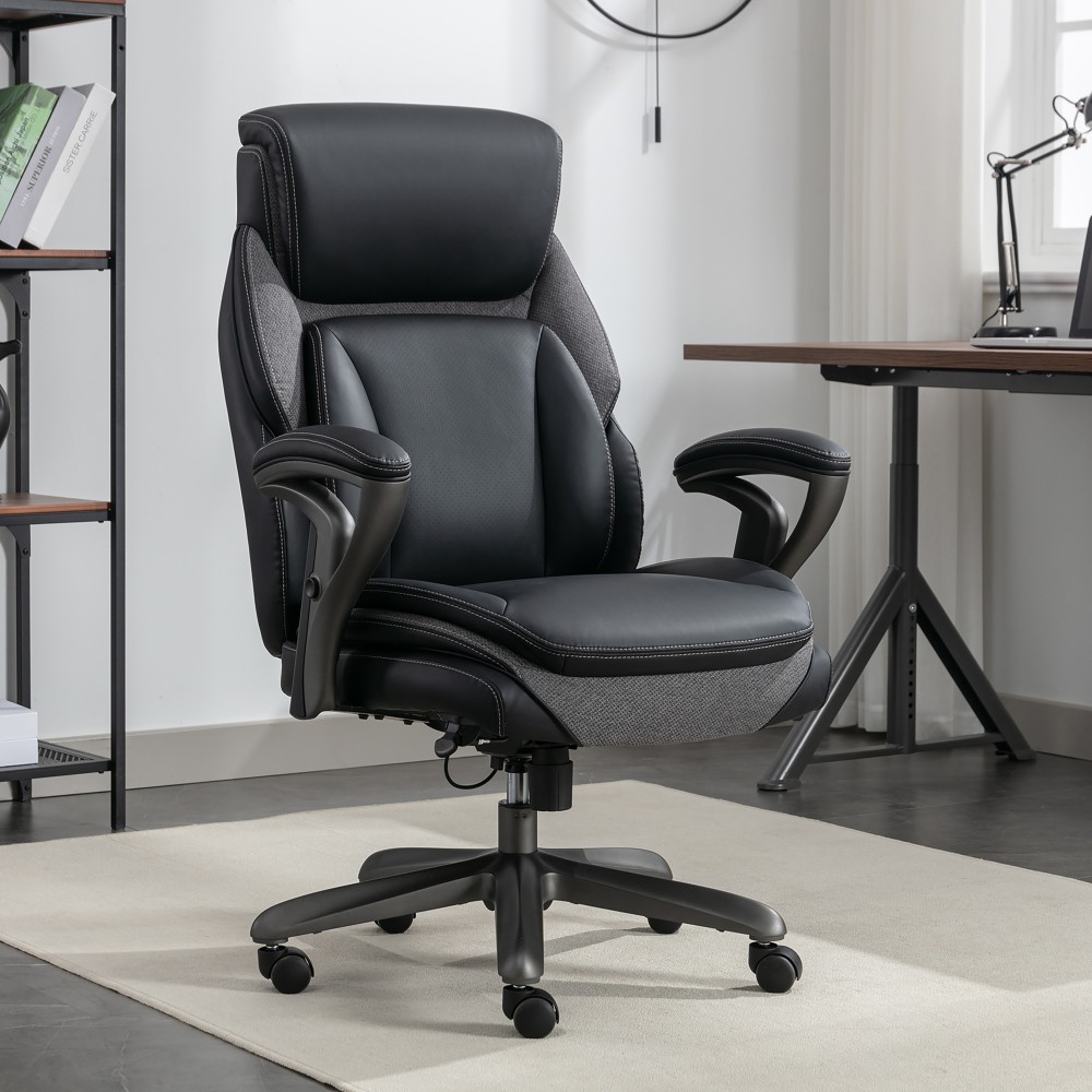 Realspace Hurston Bonded Leather High Back Executive Office
