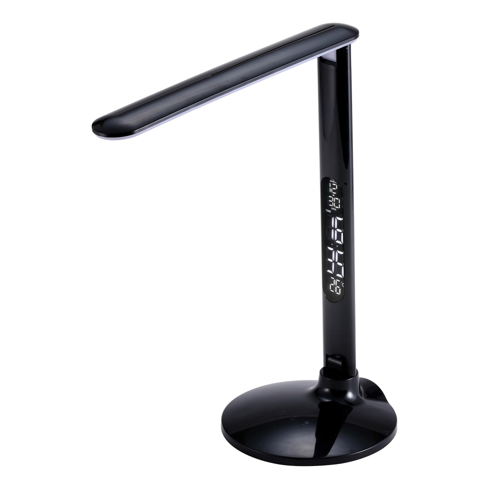 Realspace Lusina LED Organizer Desk Lamp With USB 18 H Black