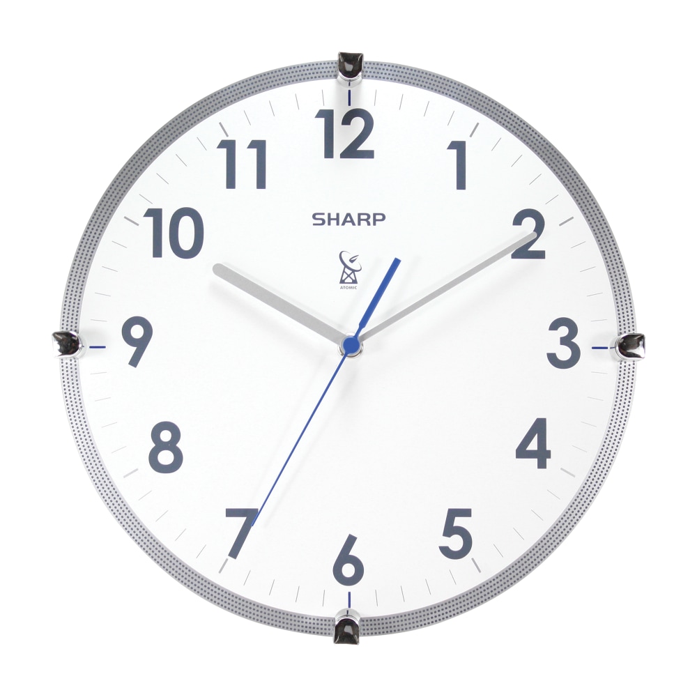 SKILCRAFT Self Set Wall Clock 16 12 W BlackWhite AbilityOne 6645