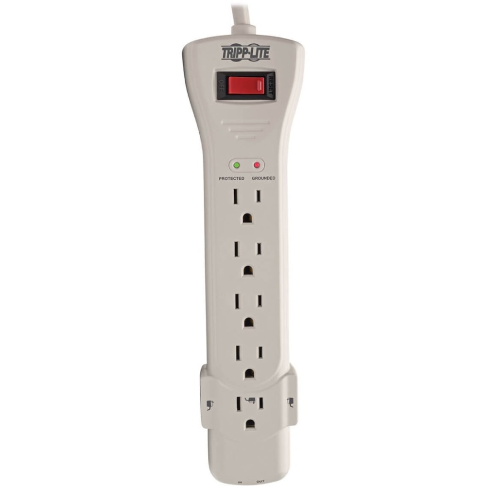 Eaton Tripp Lite 6-Outlet Surge Protector - 20ft Braided Cord, 1200 Joules, 15A Breaker, Lifetime Warranty (TLP620DB)