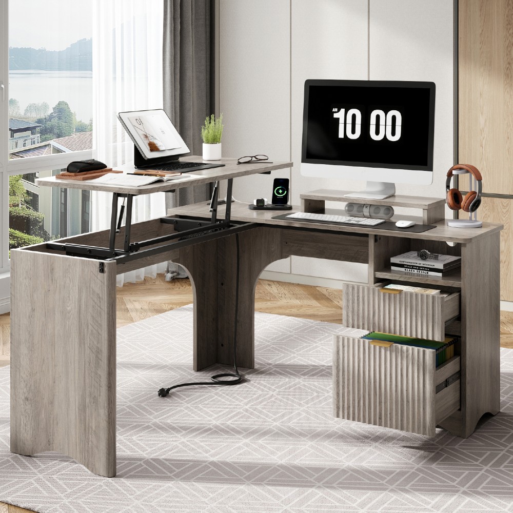 Realspace Magellan 60 W Pneumatic Height Adjustable Standing Desk