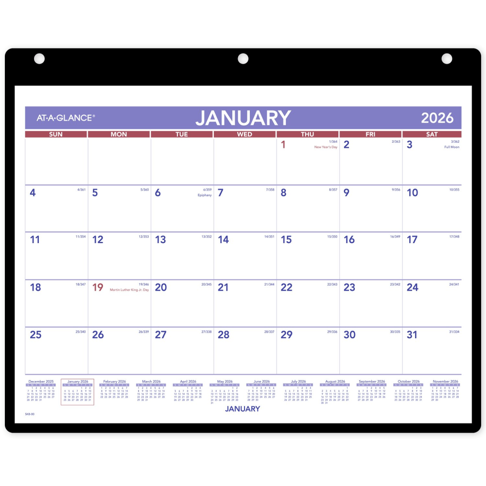2025 AT A GLANCE Monthly Desk Wall Calendar 11 x 8 12